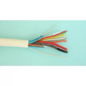   Cablu de alarmă 2x0,5 + 6x0,22 mm² CCA alb (100) 65 V (YYSch, cablu de alarmă)