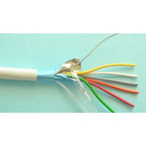   Alarm vezeték   6x0,22 mm2 réz fehér (100) 65V (YYSch, riasztó kábel)