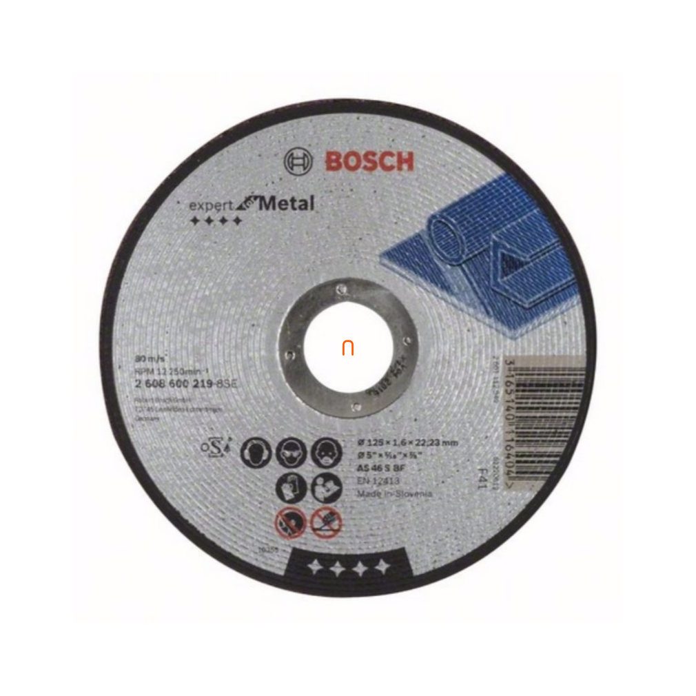 Disc de tăiere metalic Bosch drept 125x1,6 mm Expert for Metal (2608600219)