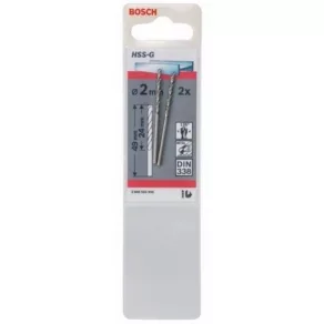   Burghiu metalic Bosch HSS-G STD 2x24x49mm 2 buc./pachet (2608585908) Materiale care pot fi prelucrate: metale feroase, plastic
