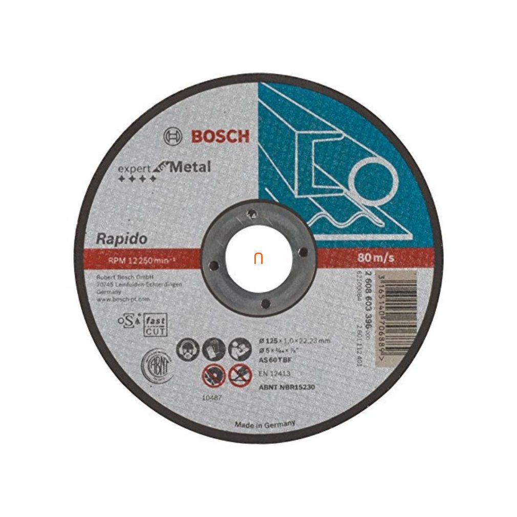 Disc de tăiere Bosch, drept, Expert for Metal – Rapido 125x1mm (2608603396)