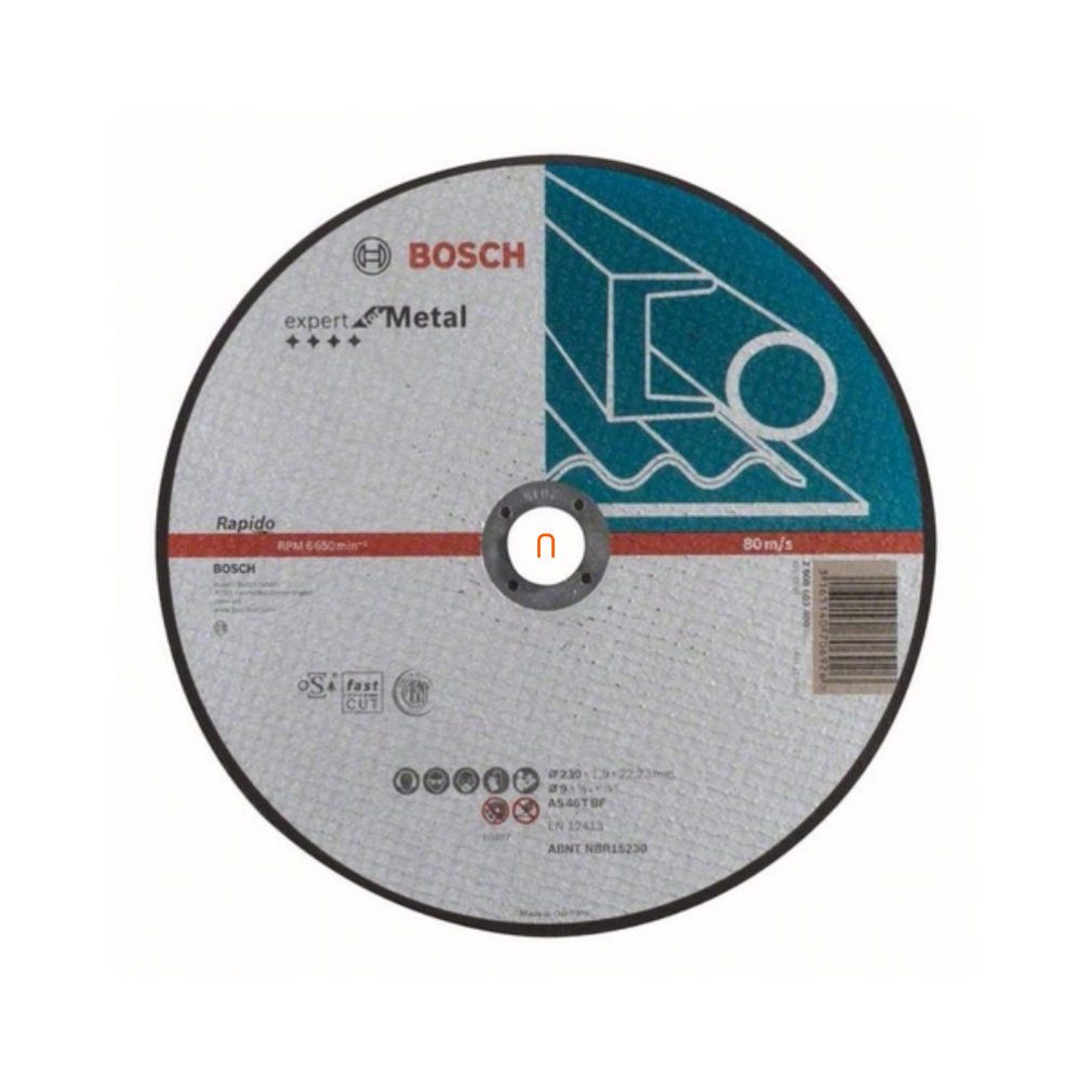 Disc de tăiere metalic Bosch drept 230X1,9mm Expert for Metal (2608603400)