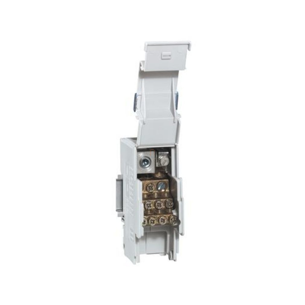 Leg.004873 Bloc distribuitor 250A 1P. 4 buc. 6 mm - orificiu 6 buc. 8,5 - orificiu1