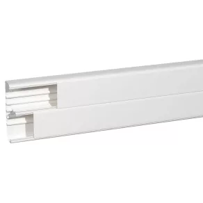   Canal universal pentru cabluri DLP Legrand, 195 x 50 mm, cu capac flexibil 2x85 mm, separator, 2 m, alb - 10470