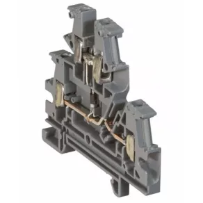   Bloc terminal cu diode Legrand Viking trifazic 4 mm2, gri, cu șurub cu două trepte - 37155