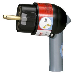   Priza Legrand cu împământare și pârghie de extragere, gri-negru - 50176