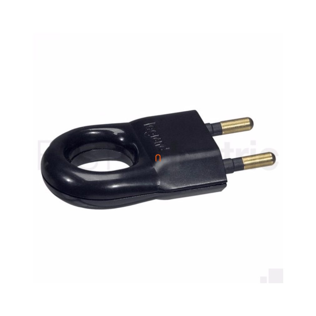 Conector 2P 10A, plastic negru Legrand 050314 fără împământare