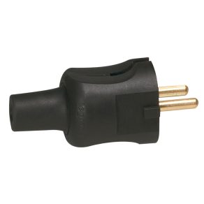 Priza Legrand 2P 16A, cauciuc negru - 50451