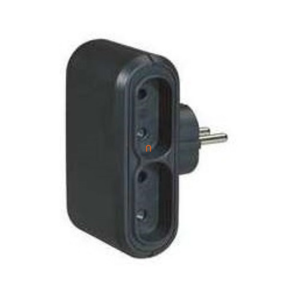 Legrand 050651 Distribuitor cu patru prize, 6A, EUR, (GYV) cu grilaj de siguranță, negru
