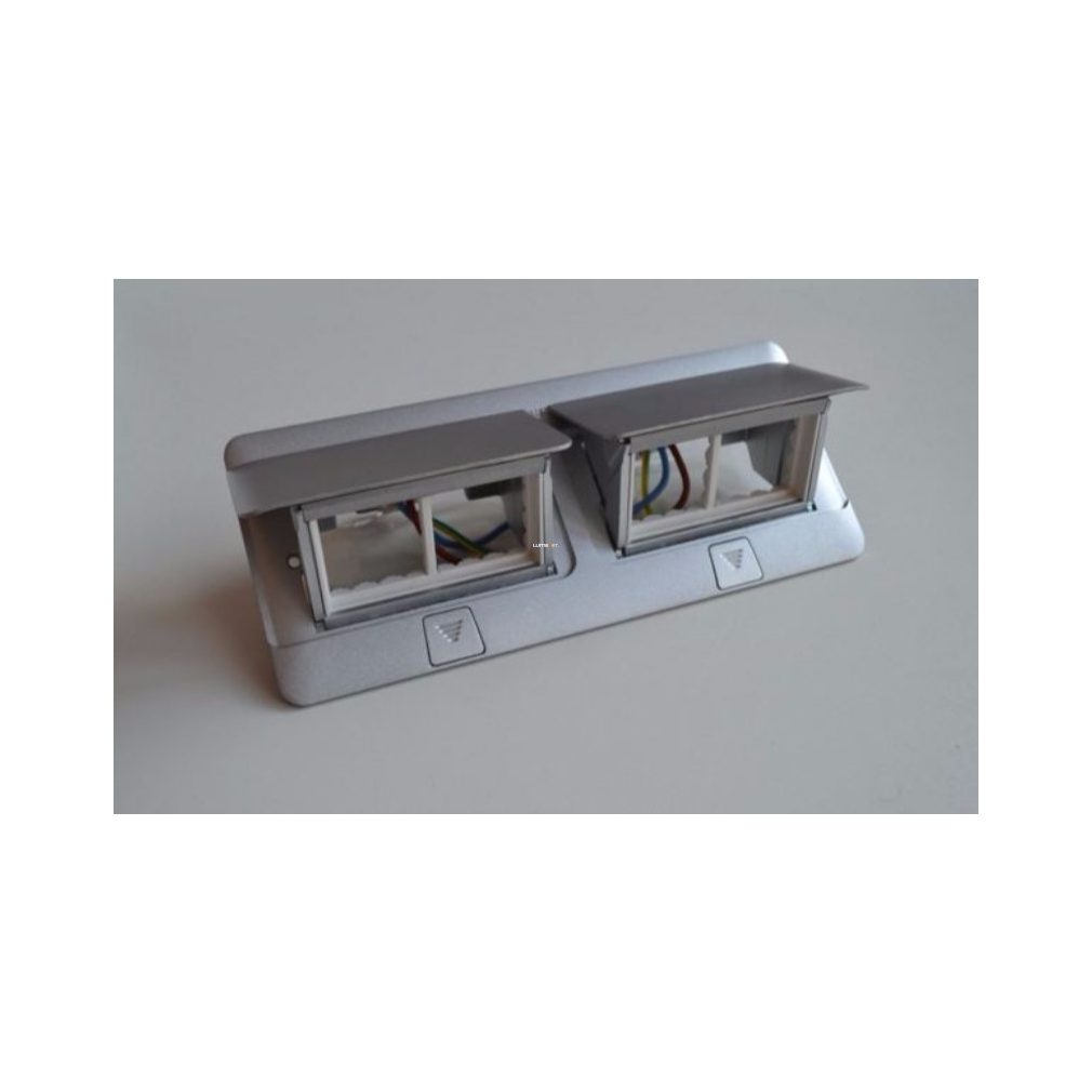 Legrand Cut-in cut-out box cu deschidere pop-up, 8 module (2×4), aluminiu, gol (054013)