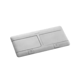   Legrand Cutie de podea încastrată pop-up 8 (2×4) module, aluminiu, goală - 54013