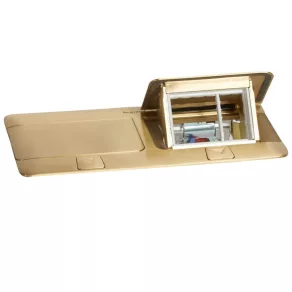   Cutie de podea încastrată Legrand Pop-up 6 module (2×3), alamă, goală - 54017