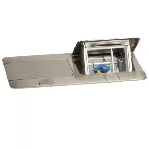   Cutie LeGrand Pop-up pentru montare încastrată 6 (2×3) module, oțel inoxidabil, goală - 54022