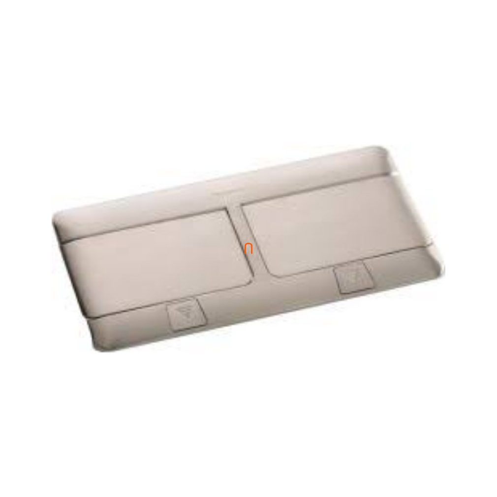 Legrand 054023 Cutie încastrată cu deschidere pop-up, 8 module (2×4), oțel inoxidabil, goală
