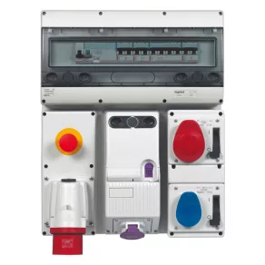   Priză încastrată Legrand P17 Tempra Pro cu întrerupător blocabil IP44 400V 16A 4P+F - 57302