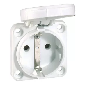   Priză domestică Legrand P17 Tempra, albastră IP44 cu cadru mic de montare - 57675