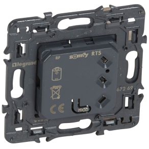   Comutator individual pentru rulouri, compatibil cu Legrand Céliane RTS, controlat radio, pentru motoare Somfy - 67269