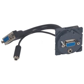   Priză Legrand Céliane HD15 + intrare jack 3,5 mm, pre-cablată - 67376