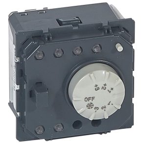   Termostat de cameră pentru ventiloconvector cu 2 module Legrand MyHome-Céliane, pentru răcire și încălzire, gri - 67455