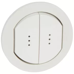   Întrerupător dublu Legrand Céliane cu indicator luminos, IP44 - 67804