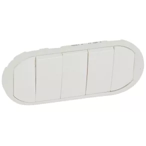 Întrerupător Legrand Céliane cu 5 taste, alb - 68011