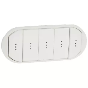   Întrerupător Legrand Céliane cu 5 taste și indicator luminos, alb - 68020