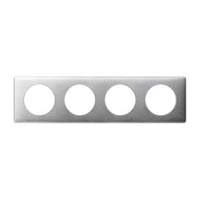 Cadru Legrand Céliane cu 4 prize, aluminiu - 68924