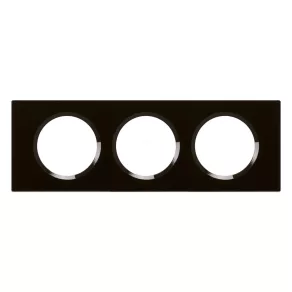 Cadru Legrand Céliane cu 3 prize, sticlă neagră - 69303