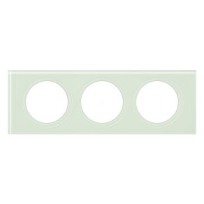 Cadru Legrand Céliane cu 3 prize, sticlă albă - 69313