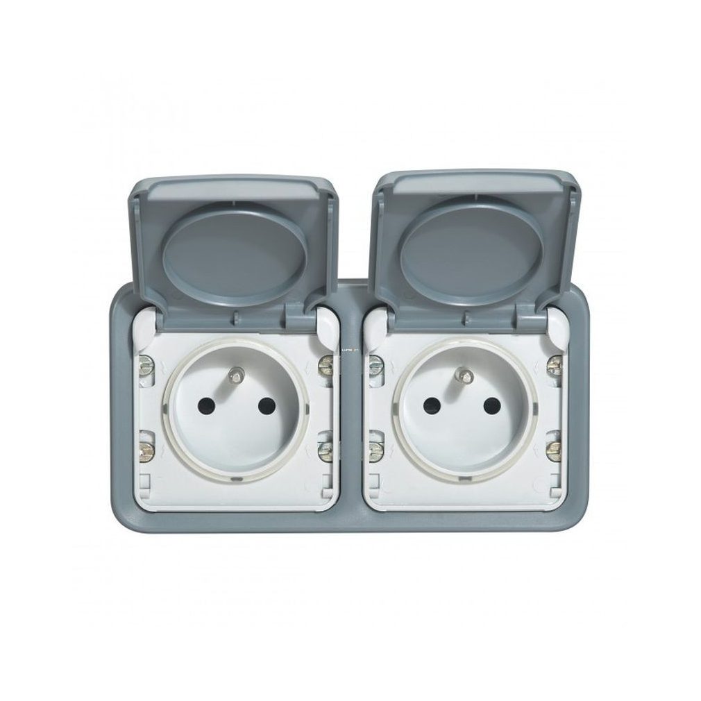 Legrand Plexo 55 fk cutie 2 orizontal, membrană, gri (69672)