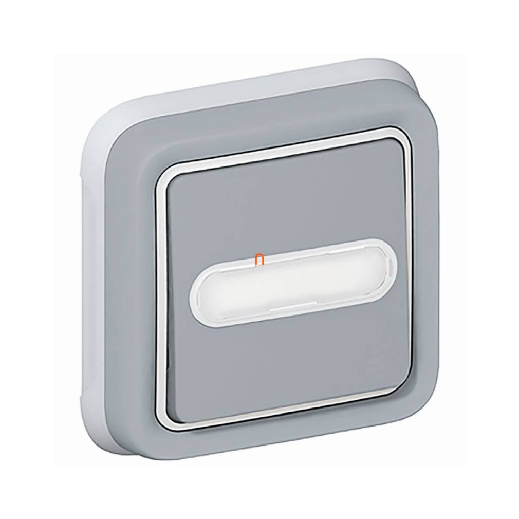 Legrand 069824 Plexo 55 încastrat 1P cu indicator luminos N/C, suport pentru etichetă, complet, gri