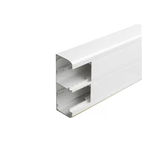   Canal pentru cabluri Legrand DLP cu fixare prin clips, 130 x 50 mm, 2 compartimente, cu separator, capac 2 x 45 mm, 2 m, alb - 75603