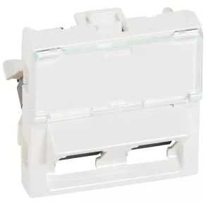   Legrand Program Mosaic 2 x RJ45 (UTP) Cat.5e 2 module, unghiulare, alb - 76502