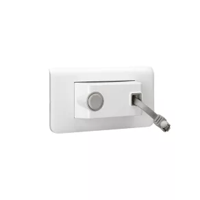   Legrand Program Mosaic LCS2 RJ45 priză Cat 6 UTP 4 module alb retractabil - 76532