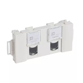   Priză LeGrand Program Mosaic pentru canal DLP LCS2 Cat.6 UTP 2xRJ45 - 76544