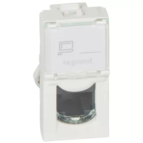   Legrand Program Mosaic LCS2 RJ45 priză Cat 5e UTP 1 modul alb - 76551