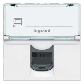   Legrand Program Mosaic LCS2 RJ45 priză Cat 5e UTP 2 module alb - 76554