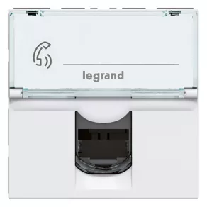   Legrand Program Mosaic LCS2 Priză RJ45 Cat 6 STP Capac Zamac 2 module alb - 76566