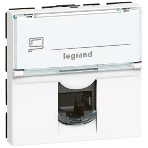   Legrand Program Mosaic LCS2 Cat.6 A UTP priză cu 2 module, albă - 76574