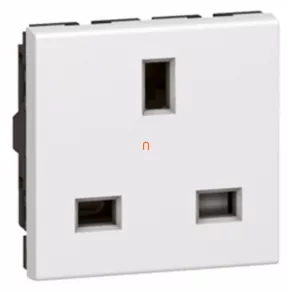   Priză Legrand Program Mosaic standard britanic, 2 m, 13 A, albă - 77505