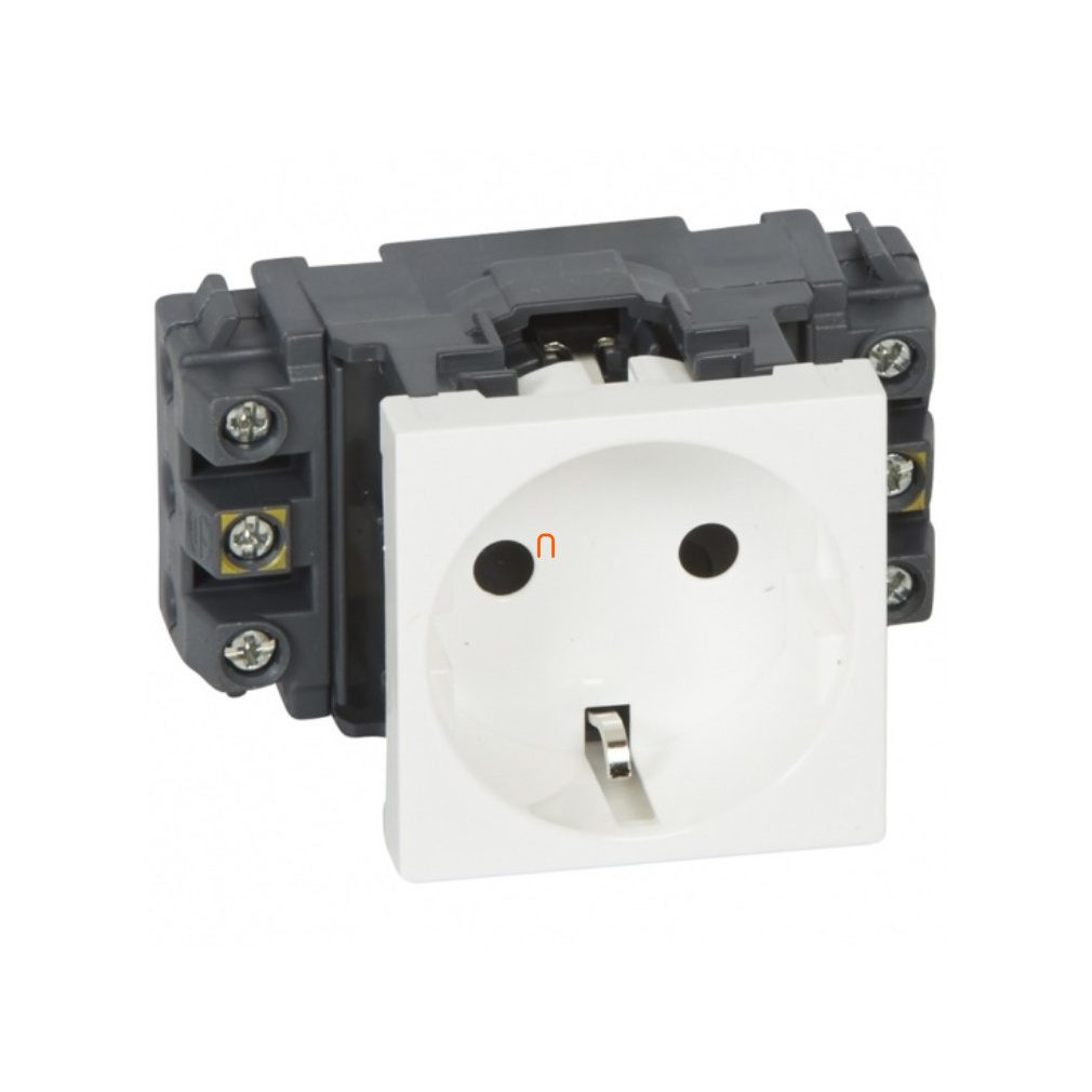 Legrand 077601 Program Mosaic 1x2P+F DLP priză, cu șine, cu șuruburi, alb