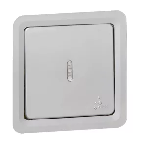   Legrand Soliroc comutator cu contact inversor și indicator luminos de presiune, rezistent la vandalism IK10 - 77842