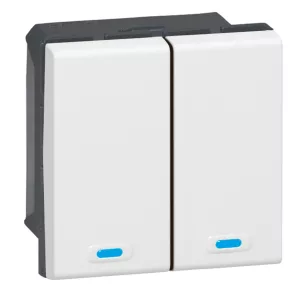   Mecanism de control LeGrand Program Mosaic BUS/KNX, 2 butoane, 2 puncte de control - 78494