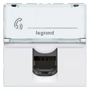 Priză Legrand Program Mosaic RJ11 2 m, albă - 78731