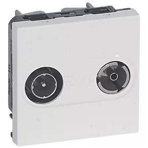   Legrand Program Mosaic TV-RD terminator priză 1,5dB, 2m, alb - 78783