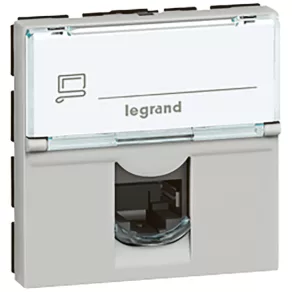   Legrand Program Mosaic LCS2 RJ45 priză Cat.5e UTP 2 mod aluminiu - 79454