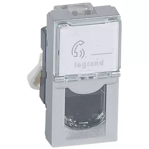   Legrand Program Mosaic LCS2 RJ45 priză Cat 6 UTP 1 mod aluminiu - 79461
