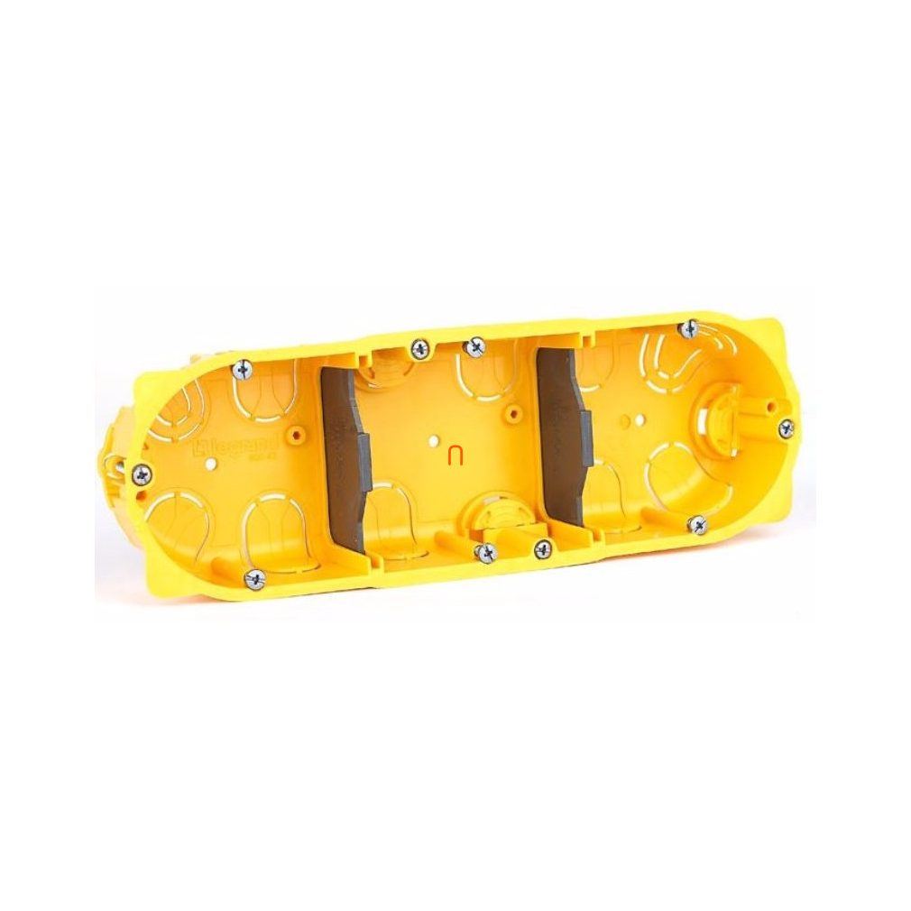 Cutie din gips 3, adâncime 40 mm, galben 080043 Batibox Legrand