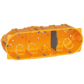   Cutie încastrată Legrand Batibox pentru pereți din gips-carton, cutie 3, adâncime 40 mm - 80043