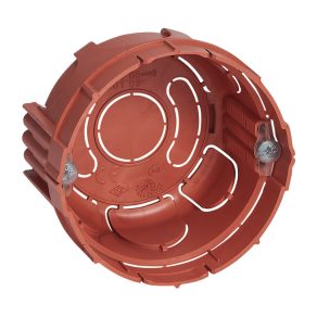   Cutie de montare încastrată Legrand Batibox pentru pereți din cărămidă, dimensiune 1, circulară, fără șuruburi, adâncime 40 mm - 80109